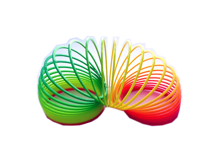 Regenbogen Slinky Spirale