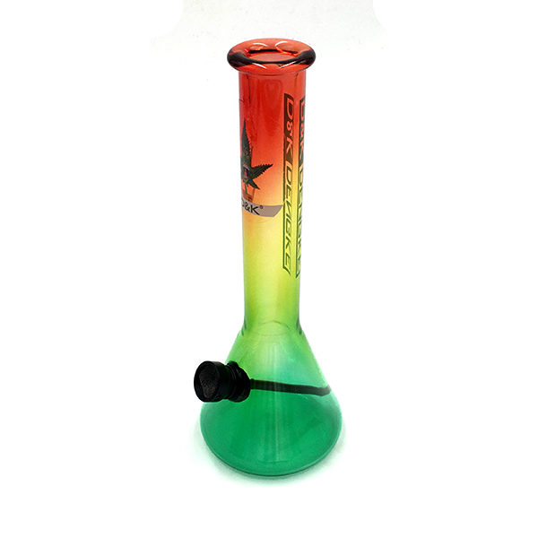 Glaspfeife mit Metall Filter Regenbogen Glaspfeife mit Metall Filter Regenbogen